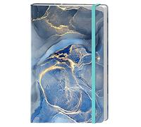 HUAMXE Lined Journal Notebook, Hardcover, Medium 5.7 x 8.4 in, 160 Pages Thick Paper, Cute Aesthetic A5 College Ruled Notebook for Journaling Writing Work Office School Women Men, Gray Blue Marble