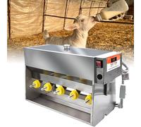 HuanEssentric Pig Milk Feeder,Piglet Feeding Machine,Thickened Stainless Steel Piglet Feeder,With Constant Temperature Function,for Lambs and Small Cattle 10nipples