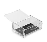 Huang Acrylic Clear Acrylic Hinge Lid Catch All Box (Small)