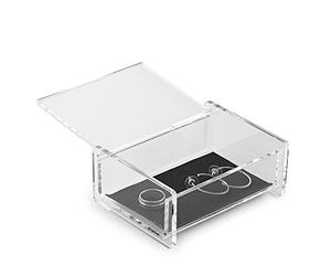 Huang Acrylic Clear Acrylic Hinge Lid Catch All Box (Small)