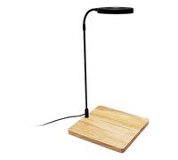 HUANGANG Rotating LED Aquariums Light With Wood Stand For Fishtanks And Potted Plant Terrariums Landscaping Lighting Supply