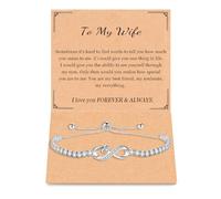 Huanggang Gift for Best Friends Mom Daughter Girlfriend Wife Grandma Sister Bestie, Infinity Love Heart Bracelets for Birthday Christmas Valentins's Day Mother's Day Jewelry Gifts Adjustable, 4 UK