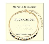 Huanggang Inspirational Gifts for Women, Morse Code Bracelets Secret Message for Daughter Mom Best Friend Teacher Mother's Day Valentine's Day Birthday Christmas Graduation Unique Funny Gifts, 4 UK