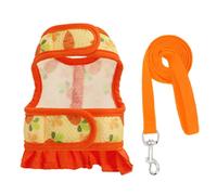 HUANGGG Harness Leash for Pet Safe Walk Running (Carrot Pattern) Easy Control Supplies Pet Harness for Rabbits for Ferrets