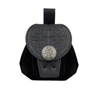 HUANGGG Old Styles Belt Bag Embossed Coin Purse Side Pack PU Leather Coin Purse Medieval Waist Bag Cube Bag Waist Pack