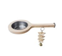 HUANGGG Parrot Perch with Food Bowl for Parakeets Easy Assembly Screw Perches Feeder Small Bird Food Feeder Standing Perches