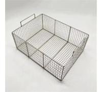 HUANGHAIQIU Medical 304 stainless steel sterilization basket, Instrument Sterilization Baskets with Handle,Instrument Tray and Mesh Perforated Disinfection Baskets,for Hospital,50X30X20CM