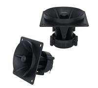 HUANGING 1pair 3Inch Square Horn Tweeter Piezoelectric Ceramic Speakers 4-8Ohm 75-150W Buzzers Treble Durability ABS Construction