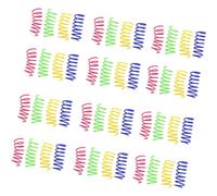 HUANGING 48pack Quiet Bouncing Cats Toy with Elastics Colorful Spring Cats Pet Toy Pet Products for Active Felines Fun Safe Spring for