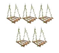 HUANGING 5lots Pet Bird Play Gym Aviary Bird Entertainment Wood Bird Swing Stand for Bird Cages and Aviaries