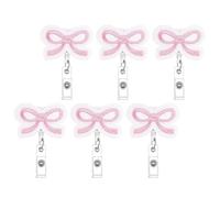 HUANGING 6Pcs Nurse Badges Clip Bowknot Tie Reusable Polyester Crafting Accessories for Staff Hospital Use