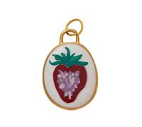 HUANGING Elliptical Hand Painted Metal Pendant for Necklace Earring Jewelry Accessory for Creative Projects Jewelry Supplies