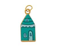 HUANGING Elliptical Hand Painted Metal Pendant for Necklace Earring Jewelry Accessory for Creative Projects Jewelry Supplies