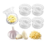 HUANGING Manual Garlic Grinder and Gingers Mincer Tool Multifunctional Garlic Crusher Clear Twist Grinder for Onion Nut Portable Kitchen Tool Manual Portable Press & Choppers
