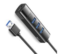 HUANGING USB3.0 Adapter 4 Port USB Adapter USB Splitter Multiport Extended Data Cable for PC Keyboards Laptop Printer Mouse USB A