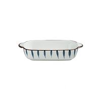 Huangj-0527 Baking Pans Ceramic Baking Dish,Color Painted Porcelain Rectangular Bakeware Set for Vegetables, Lasagna,Casserole,Bread,Brownies Individual Baking Pan Bakeware Set(White)