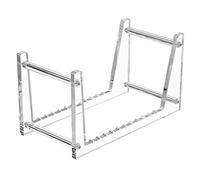 Huangj-0527 CD storage Vinyl Record Display Holder Tabletop Acrylic Storage Stand - Clear LP Rack Shelf for 12”or 7”Singles, Holds up to 50 Album Lp's Record