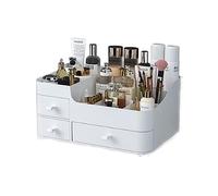 Huangj-0527 Makeup Organiser Storage Box, Comprehensive Cosmetic and Skincare Organizer for Bedroom and Bathroom Countertop, with Drawers Desktop Makeup Organiser(White)