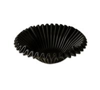 Huangj-0527 Pleated Decorative Fruit Bowl Modern Wavy-Rim Serving Dish for Kitchen Dining Table Home Decor Fruit Bowl for Counter(Black)