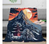 HUANGJIAHUI Japanese Style Bedding 3D Printed Japanese Mount Fuji Blanket Throw Soft Cozy Plush Lightweight Fluffy Gifts for Bed And Couch for Boys Girls All Season Couch Sofa 60x80inch(150x200cm)