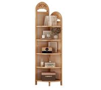 huanglyc-232 Desktop Bookshelf Organizer- Retro Style Corner Cabinet, Triangular Cabinet, Sofa Corner Cabinet, Bedroom Corner Shelf Book Storage Rack(Natural)