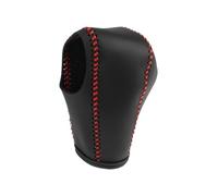 HUANGSHIJUNOUS Anti-Slip Gear Shift Knob Cover Compatible with HR-V 2016-2021 Black Red Leather Gear Shift Collars Car Accessories Interior(Red)