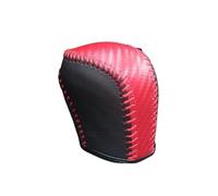 HUANGSHIJUNOUS Car Leather Gear Shift Knob Cover Compatible with Avalon 2017-2022 Automatic Transmission Models Black Red Line(Orange)