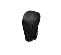 HUANGSHIJUNOUS Leather Car Shift Handle Cover Non-Slip Wear-Resistant Breathable Adjustable Shift Knob Cover Universal Car Interior Accessories(Black A)