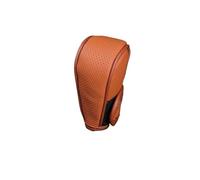 HUANGSHIJUNOUS Leather Car Shift Handle Cover Non-Slip Wear-Resistant Breathable Adjustable Shift Knob Cover Universal Car Interior Accessories(Brown)
