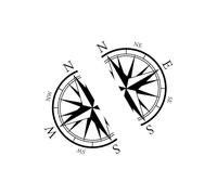 HUANGSHIJUNOUS Van Body Side Stickers Car Camper RV Motorhome Caravan Minivan Cargo Graphics Compass Decor Decals Cover Auto Tuning Accessories(Black)