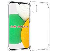 HUANGTAOLI Case Compatible with Samsung Galaxy A03 Core, Slim Soft TPU Shockproof Anti-Scratch Phone Case Cover with Reinforced Corner Bumper Transparent