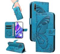 HUANGTAOLI Case for Honor Magic4 Lite 5G, Kickstand and Card Holder, 360 Degree Protection Shockproof PU Leather Magnetic Closure Wallet Phone Case, Flexible and Foldable, Blue