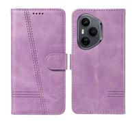 HUANGTAOLI Flip Case for Honor 400 Pro 5G, 360 Degree Protection Shockproof PU Leather Wallet Phone Cover, Kickstand and 3 Card Slots, Purple