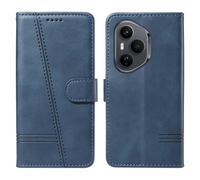 HUANGTAOLI Flip Case for Honor 400 Pro 5G, 360 Degree Protection Shockproof PU Leather Wallet Phone Cover, Kickstand and 3 Card Slots, Blue