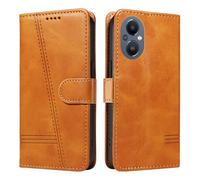HUANGTAOLI Flip Case for OnePlus Nord N20 5G, 360 Degree Protection Shockproof PU Leather Wallet Phone Cover, Kickstand and 3 Card Slots, Yellow