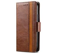HUANGTAOLI RFID Blocking Flip Case for HMD Skyline, Kickstand with 3 Card Slots, 360 Degree Protection Shockproof PU Leather Phone Case, Lightweight and Scratch Resistant, Brown