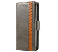 HUANGTAOLI RFID Blocking Flip Case for OPPO Realme 9i 4G, Kickstand with 3 Card Slots, 360 Degree Protection Shockproof PU Leather Phone Case, Lightweight and Scratch Resistant, Gray