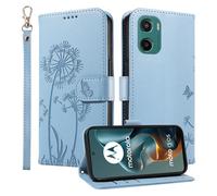 HUANGTAOLI Wallet Case for Motorola Moto G05, Kickstand and 3 Card Slots, 360 Degree Protection Shockproof Magnetic Closure Flip Cover, Sky Blue