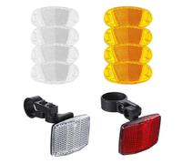 Huangyihan 10 Pcs Bike Reflectors Safety Kit - 360° Bicycle Wheel Lights for Front/Back/Spokes, Night Cycling Reflector Set for Mountain Road Kids Bikes