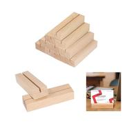 Huangyihan 12 Pcs Wooden Menu Holder - Place Card Stands for Tables, Restaurants, Weddings | Multi-Purpose A6 Photo Frame, Playing Card Holder, Table Number Display