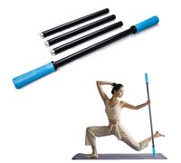 Huangyunming Yoga Stick 5 ft Sturdy Steel, Adjustable Stretching Stick for Mobility, Flexibility and Balance, Versatile Exercise Stick with 5 Steel Rods & rubber Handles