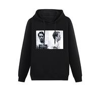 huanhuan Mens Sweatershirt Ted Bundy Serial Killer Mug Shot Photo Casual Pullover Hoodies Loose Fit Stretch Women Street Wear Size XL Black