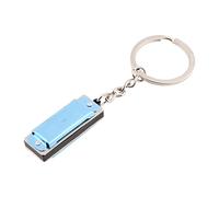 HUANIZI Colorful Harmonica Keychain Harmonica 8 Tone 4 Holes For Key Chain Harmonic Keyring Keys Holder Bag Pendant Harmonica Keyring, Blue