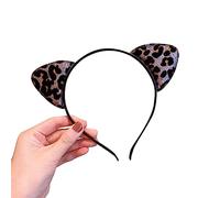 HUANIZI Cute Leopard Print Animal Ear Headband Hair Clip Costume Supplies for Teenager Girl Adults Women Costume