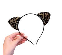 HUANIZI Cute Leopard Print Animal Ear Headband Hair Clip Costume Supplies for Teenager Girl Adults Women Costume
