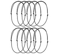 HUANIZI Set of 10 Adjustable Leathers Cords Necklace Rope Black Choker Necklace Cords Jewelry Findings for DIY Jewelry Making, 1.0mm