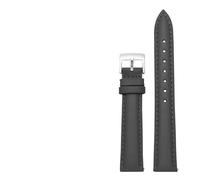 HuanJ 14mm 16mm 18mm 20mm Genuine Leather Plain Watchband Compatible With Fossil Citizen Watch Strap DW Ladies Bracelet Sky Blue Pink Brown(Gray-silver,14mm)