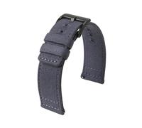HuanJ 18mm 19mm 20mm 22mm Genuine Nylon Watch Band Quick Release Strap Vintage Weave Bracelet Wristband(Navy blue bk buckle,18mm)