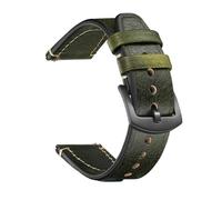 HuanJ 20mm 22mm Quick Release Retro Cowhide Leather Watch Strap For Bracelet Watch Accessories With Tool(Green,20mm)