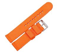 HuanJ 9Colors Nylon Canvas Watch Band Bracelet 18mm 20mm 22mm 24mm Quick Release Spring Bar(Orange,22mm)